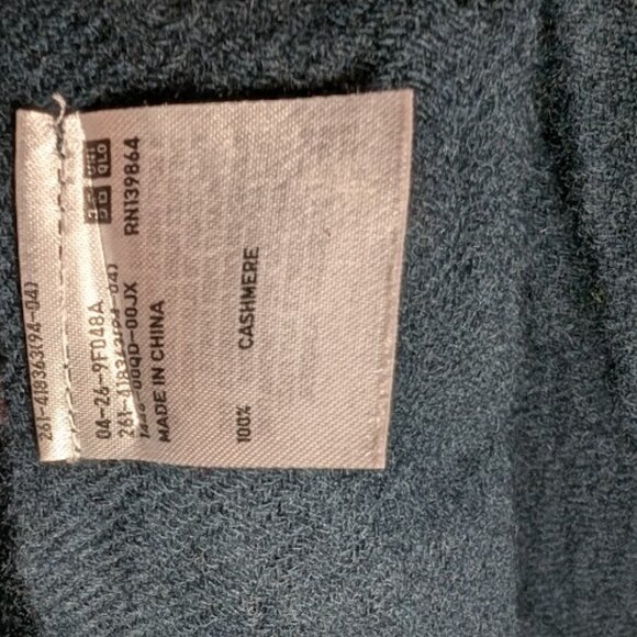 100% Cashmere Scarf Wrap Green - Picture 7 of 7